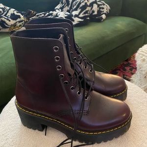 Dr Martens Shriver Hi Combat Combat Boots - Burgandy